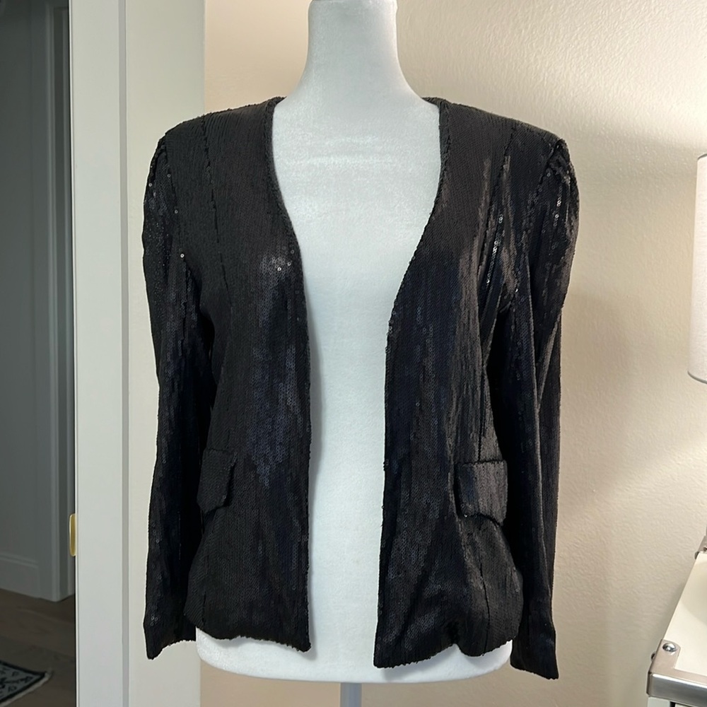 Aqua jacket - size small - sequined